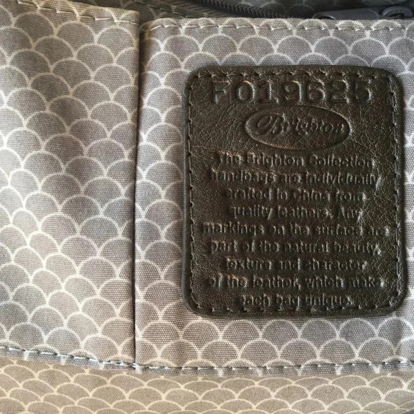 Brighton Go Go crossbody messenger bag nylon croc patent leather croc brown - Picture 8 of 9